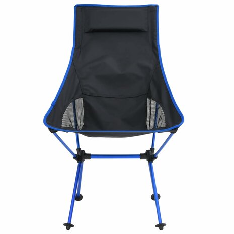 Campingstoel inklapbaar PVC en aluminium zwart 3