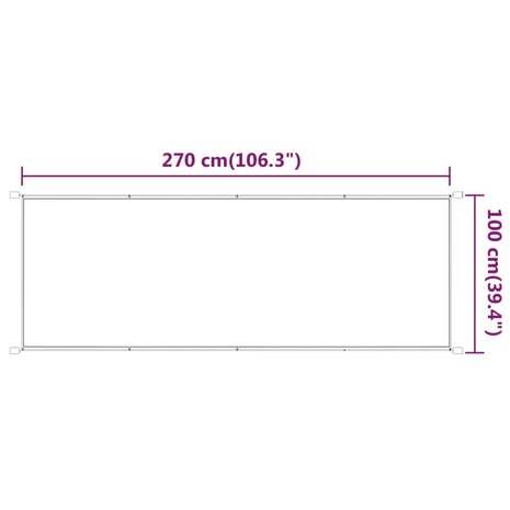 Luifel verticaal 100x270 cm oxford stof lichtgroen 6