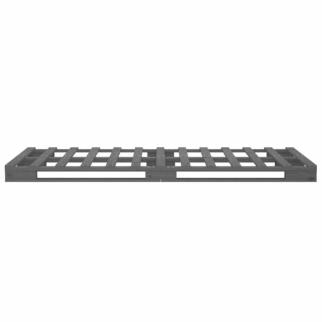 Palletbed massief grenenhout grijs 100x200 cm 6