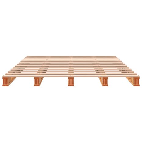 Palletbed massief grenenhout wasbruin 140x200 cm 4
