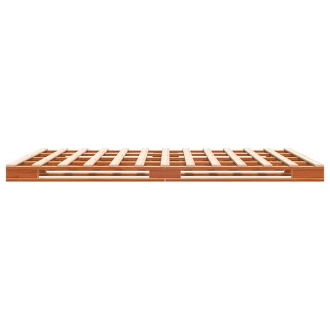 Palletbed massief grenenhout wasbruin 140x200 cm 5