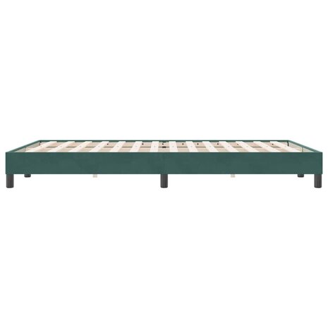 Boxspring zonder matras fluweel donkergroen 160x220 cm 6