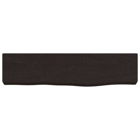 Wandschap 40x10x4 cm behandeld massief eikenhout donkerbruin 4