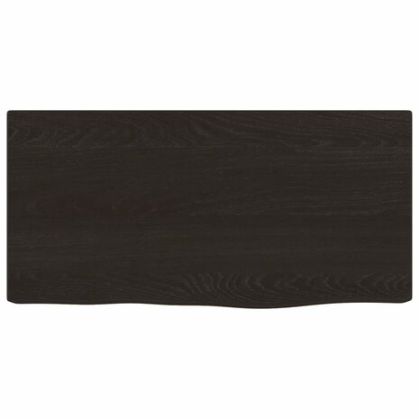 Wandschap 40x20x6 cm behandeld massief eikenhout donkerbruin 4