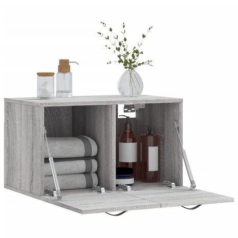 Wandkast 60x36,5x35 cm bewerkt hout grijs sonoma eikenkleurig 4
