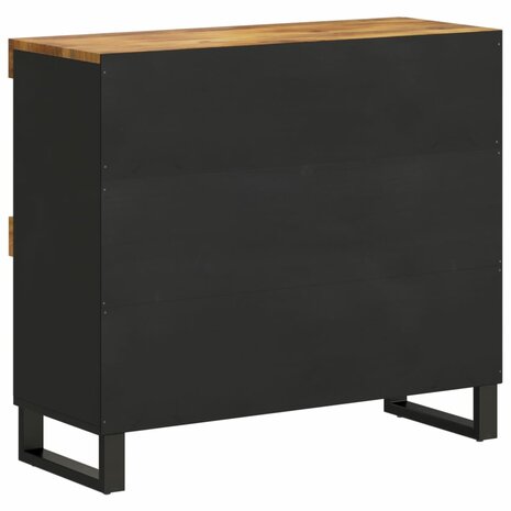 Bijzetkast 85x33x75 cm massief mangohout 5