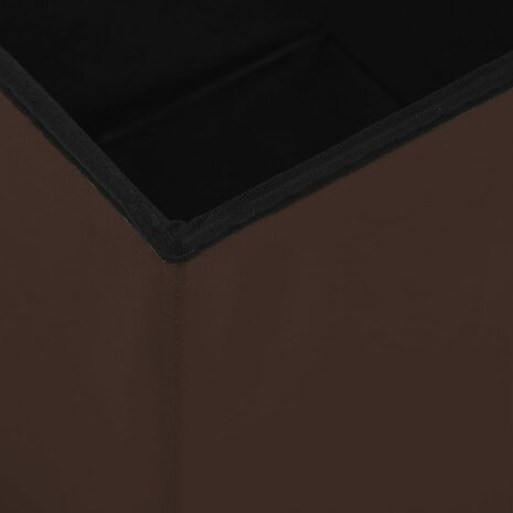 Opbergkrukken inklapbaar 2 st PVC bruin 7