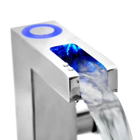SCHÜTTE LED-wastafelmengkraan met watervaluitloop ORINOCO chroom 4
