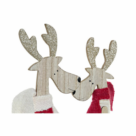 Kerstversiering DKD Home Decor Polyester Hout (2 pcs) (9 x 6 x 39 cm) 2