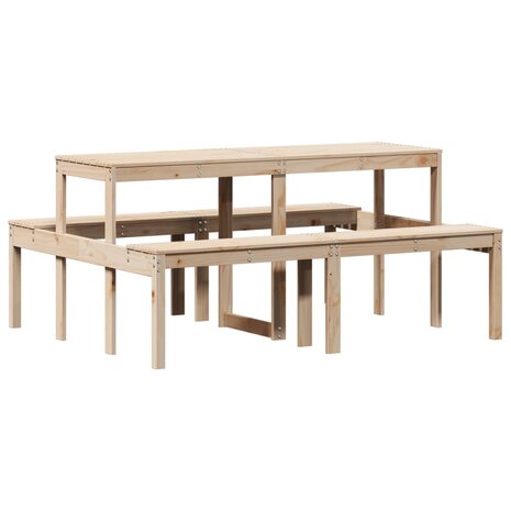 Picknicktafel 160x134x75 cm massief grenenhout 2