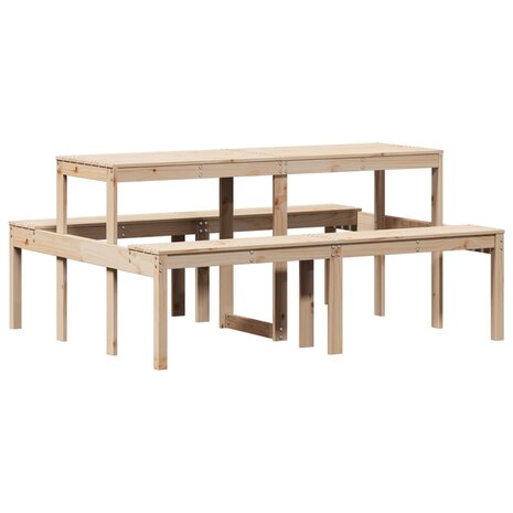 Picknicktafel 160x134x75 cm massief grenenhout 6