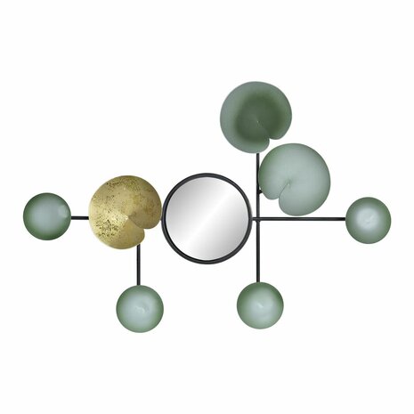 Wanddecoratie DKD Home Decor Spiegel Lakens Gouden Metaal Munt Orientaals (45 x 3 x 30 cm) 1