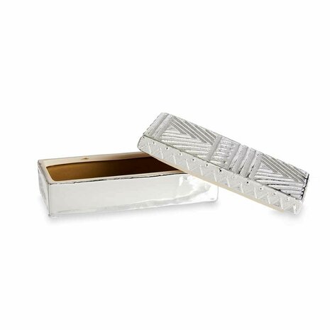 Juwelenkistje 10,2 x 6,3 x 20,5 cm Keramisch Zilverkleurig 2