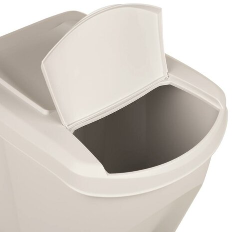 Vuilnisbakken 3 st stapelbaar 75 L polypropeen wit 6