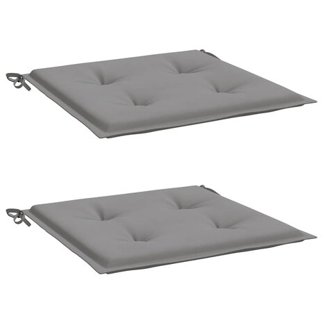 Tuinstoelkussens 2 st 40x40x3 cm oxford stof grijs 3