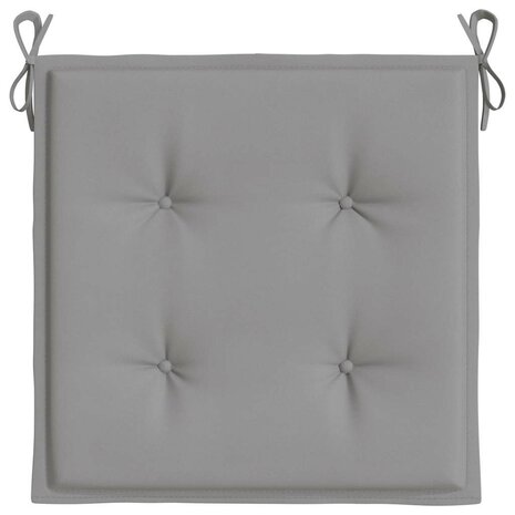 Tuinstoelkussens 2 st 40x40x3 cm oxford stof grijs 6