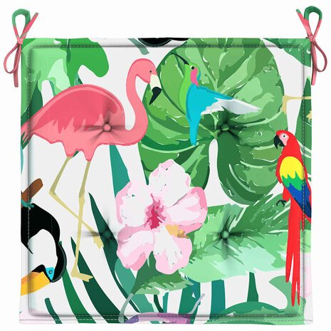 Tuinstoelkussens 2 st 40x40x3 cm stof meerkleurig 6