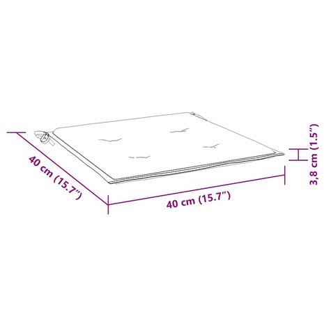 Tuinstoelkussens 2 st 40x40x3 cm stof meerkleurig 9