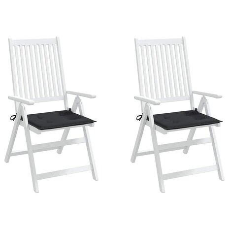 Tuinstoelkussens 2 st 50x50x3 cm oxford stof zwart 4