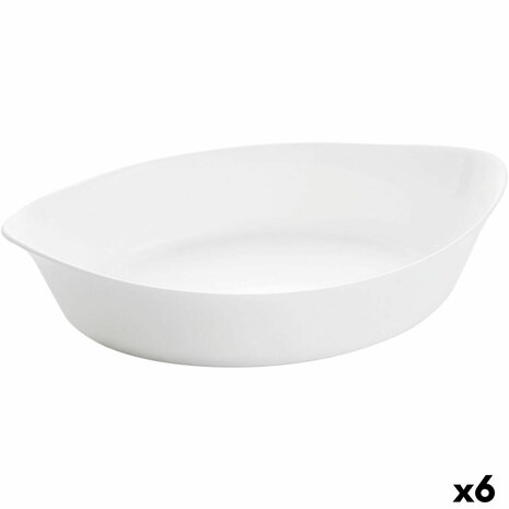 Serveerschaal Luminarc Smart Cuisine Ovalen Wit Glas 28 x 17 cm (6 Stuks) 1