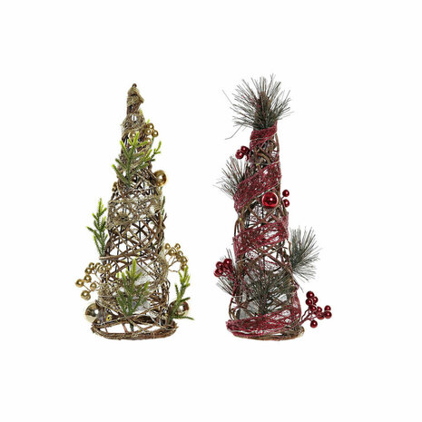 Kerstboom DKD Home Decor Rotan (2 pcs) (16 x 16 x 41 cm) 1