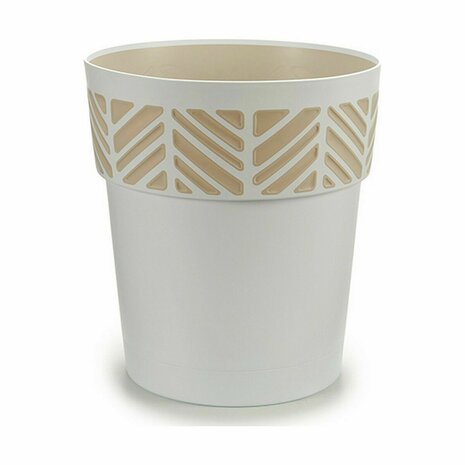Zelfwaterende bloempot Stefanplast Orfeo Wit Plastic 29 x 29 x 29 cm (6 Stuks) 2