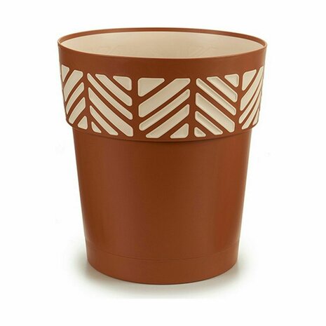 Zelfwaterende bloempot Stefanplast Orfeo Terra cotta Plastic 29 x 29 x 29 cm (6 Stuks) 2