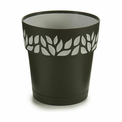 Zelfwaterende bloempot Stefanplast Cloe Antraciet Plastic 15 x 15 x 15 cm (12 Stuks) 2