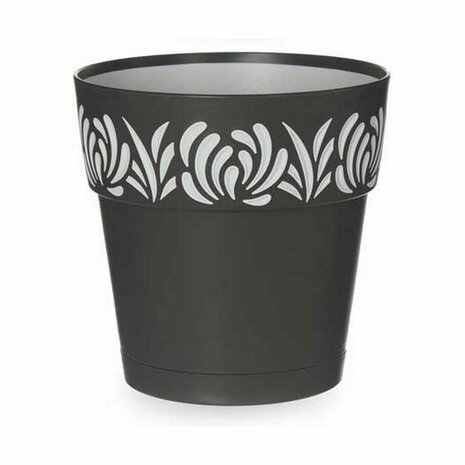 Zelfwaterende bloempot Stefanplast Gaia Antraciet Plastic 15 x 15 x 15 cm (12 Stuks) 2