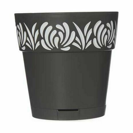 Zelfwaterende bloempot Stefanplast Gaia Antraciet Plastic 15 x 15 x 15 cm (12 Stuks) 3