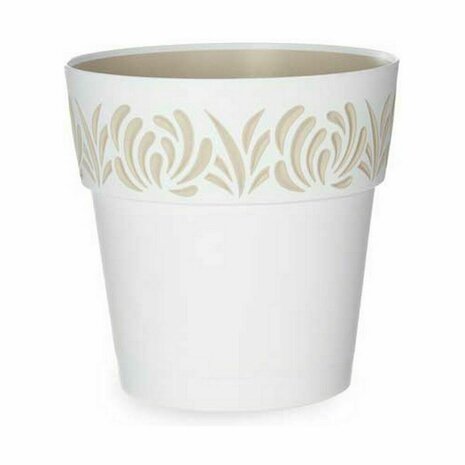 Zelfwaterende bloempot Stefanplast Gaia Wit Plastic 25 x 25 x 25 cm (6 Stuks) 2