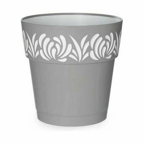 Zelfwaterende bloempot Stefanplast Gaia Grijs Plastic 25 x 25 x 25 cm (6 Stuks) 2