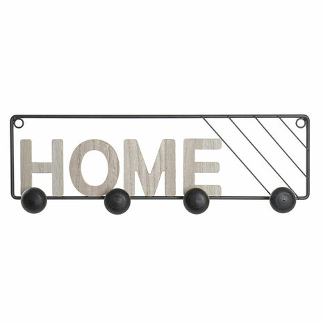 Wandkapstok DKD Home Decor Ijzer Hout MDF Loft (45 x 5 x 14 cm) 1