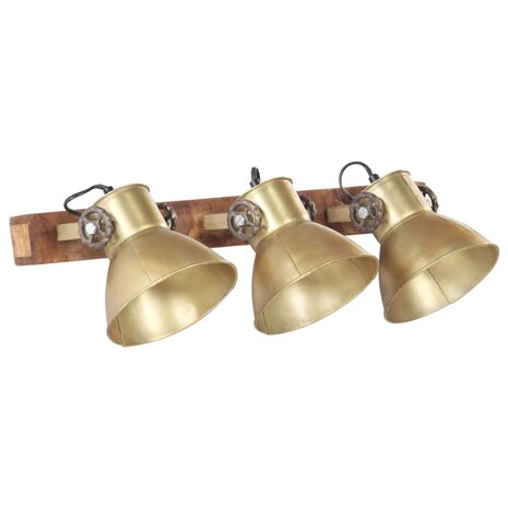 Wandlamp industrieel E27 65x25 cm messingkleurig 2