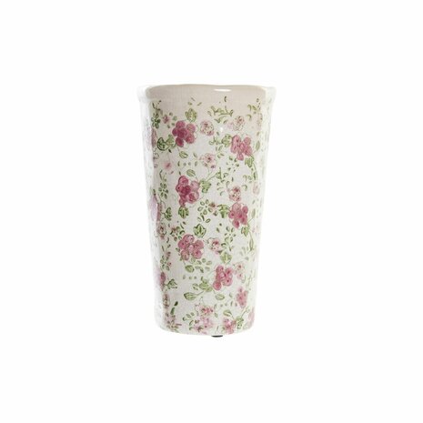 Vaas DKD Home Decor Wit Groen Kastanjebruin Keramiek Shabby Chic (14 x 14 x 25 cm) 1