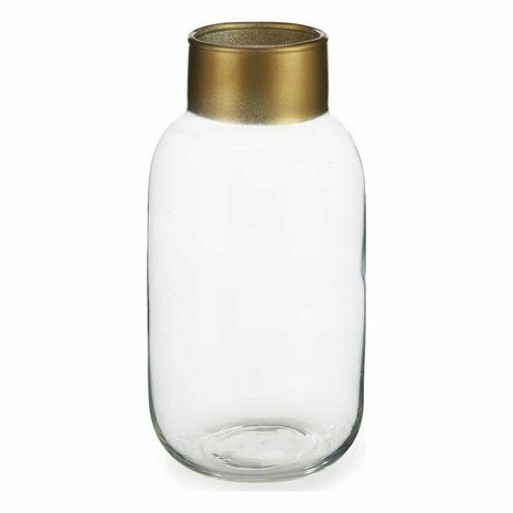 Vaas Gouden Transparant Glas (11,5 x 24 x 11,5 cm) 1