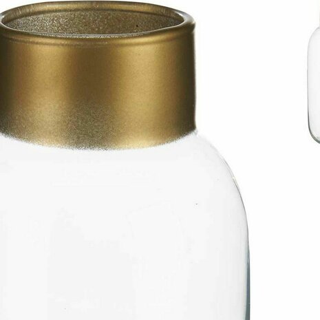 Vaas Gouden Transparant Glas (11,5 x 24 x 11,5 cm) 2