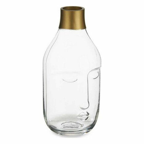 Vaas Gezicht Transparant Glas (11 x 24,5 x 12 cm) 1