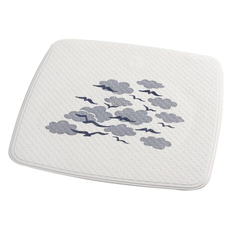 RIDDER Douchemat Helgoland 54x54 cm wit en blauw 1