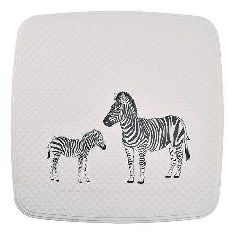 RIDDER Douchemat Zebra 54x54 cm wit en zwart 1