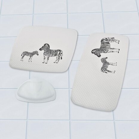 RIDDER Douchemat Zebra 54x54 cm wit en zwart 3