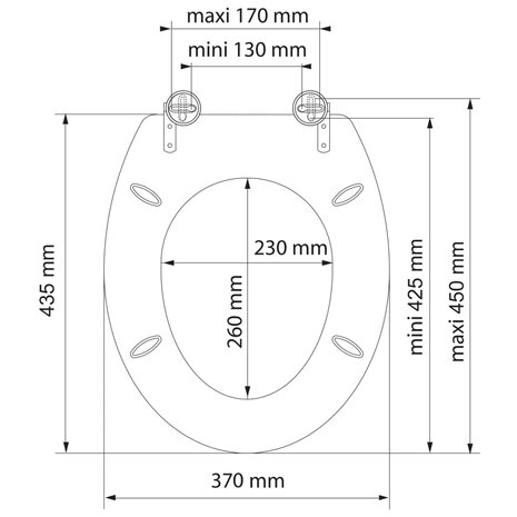 SCHÜTTE Toiletbril GREY STEEL MDF 6