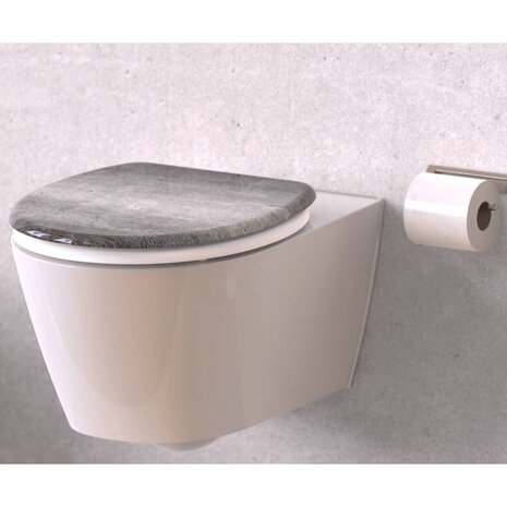 SCHÜTTE Toiletbril met soft-close INDUSTRIAL GREY 1