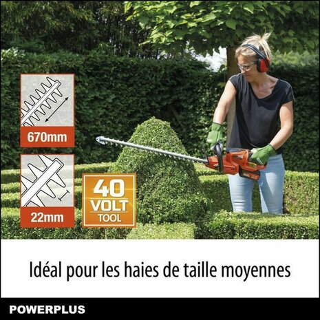 Heggenschaar Powerplus 67 cm 40 V 4