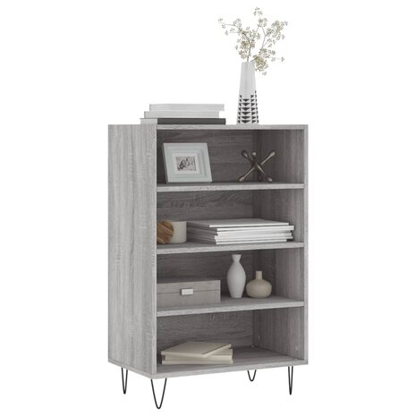 Hoge kast 57x35x90 cm bewerkt hout grijs sonoma eikenkleurig 3