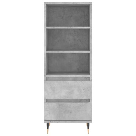 Hoge kast 40x36x110 cm bewerkt hout betongrijs 5