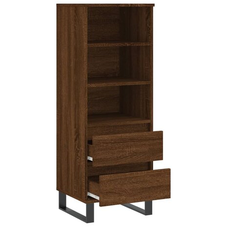 Hoge kast 40x36x110 cm bewerkt hout bruineiken 6