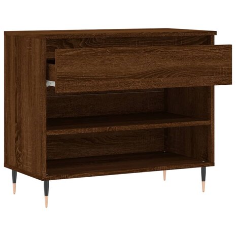 Schoenenkast 70x36x60 cm bewerkt hout bruin eikenkleur 5
