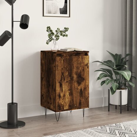 Dressoir 40x35x70 cm bewerkt hout gerookt eikenkleurig 1