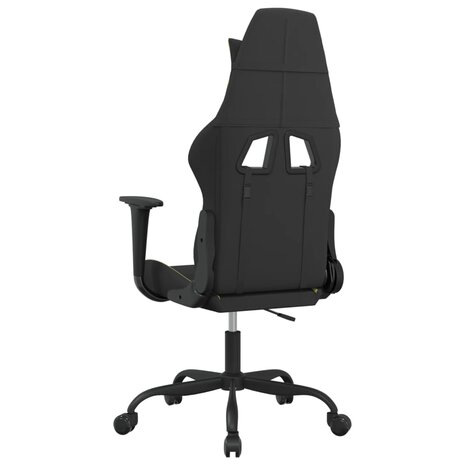 Gamestoel stof zwart en lichtgroen 5